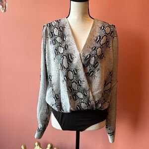 Snake Skin Print Bodysuit